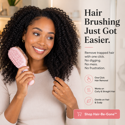 ⭐️⭐️⭐️⭐️⭐️  The Hair-Be Gone™ Self-Cleaning Brush | One-Click Hair Removal Detangling Brush
